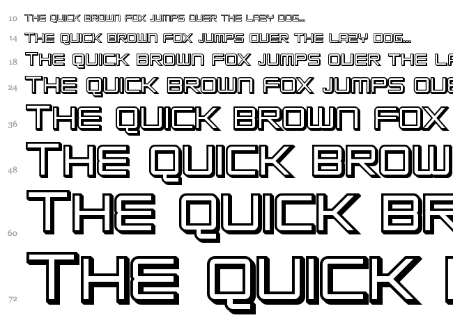 SF Chromium 24 font waterfall